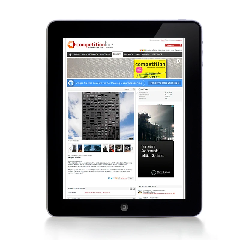 Competitionline, 2014 — coverage of GLR Arquitectos