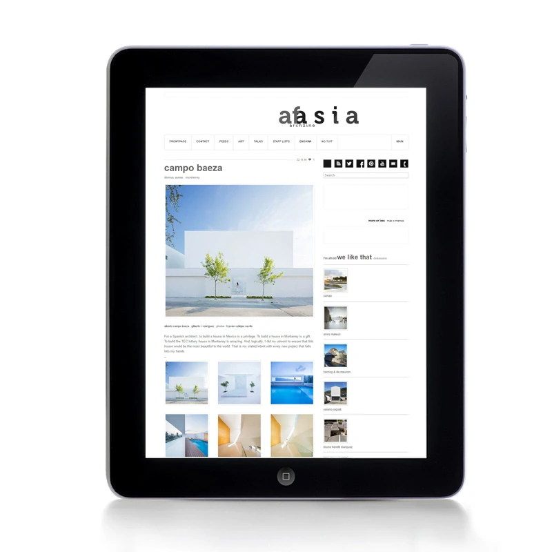 Afasia Archzine, 2016 — coverage of GLR Arquitectos