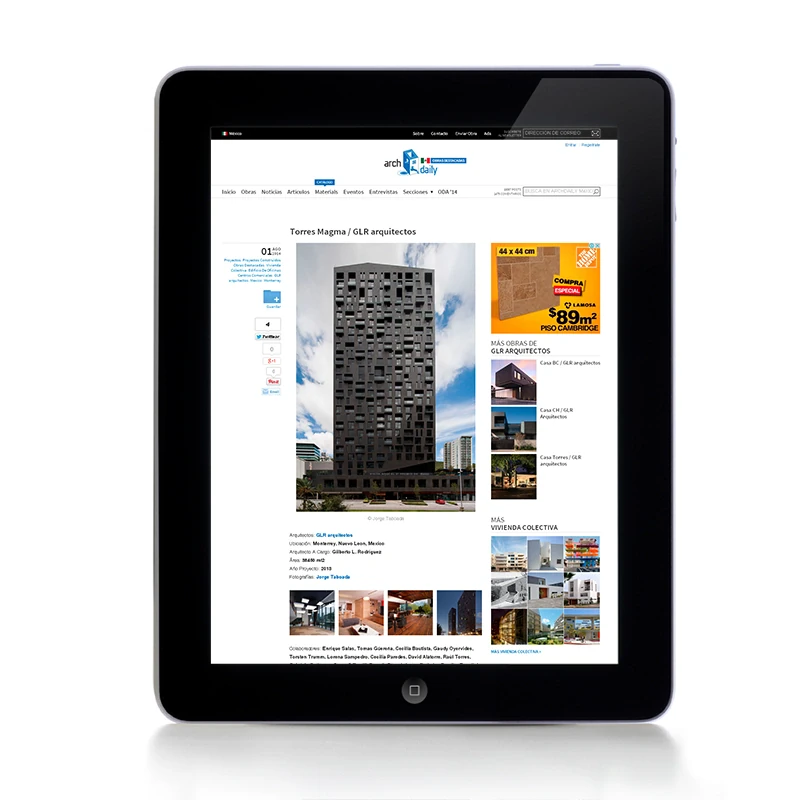 ArchDaily México, 2014 — coverage of GLR Arquitectos