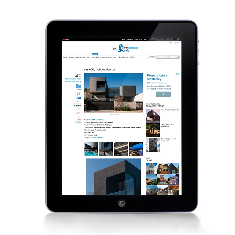 ArchDaily México, 2013 — coverage of GLR Arquitectos