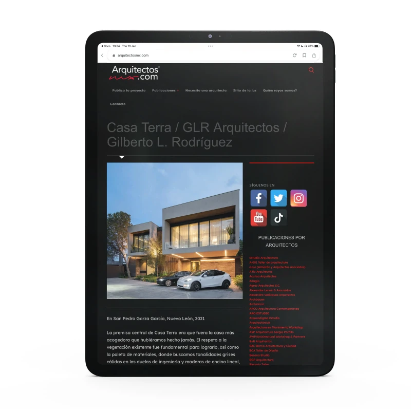 ArquitectosMX, 2021 — coverage of GLR Arquitectos