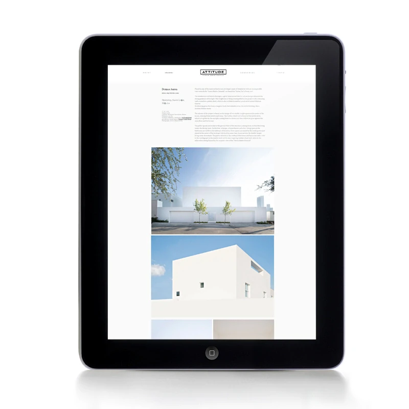 Attitude, 2016 — coverage of GLR Arquitectos