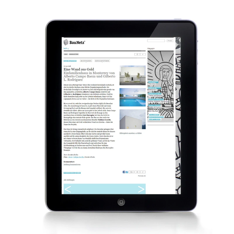 Baunetz, 2016 — coverage of GLR Arquitectos