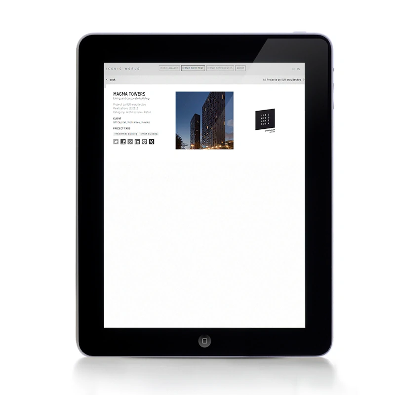 Iconic Directory, 2014 — coverage of GLR Arquitectos