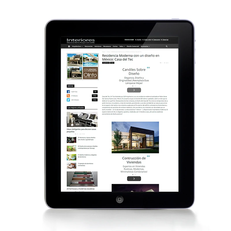 Interiores, 2013 — coverage of GLR Arquitectos