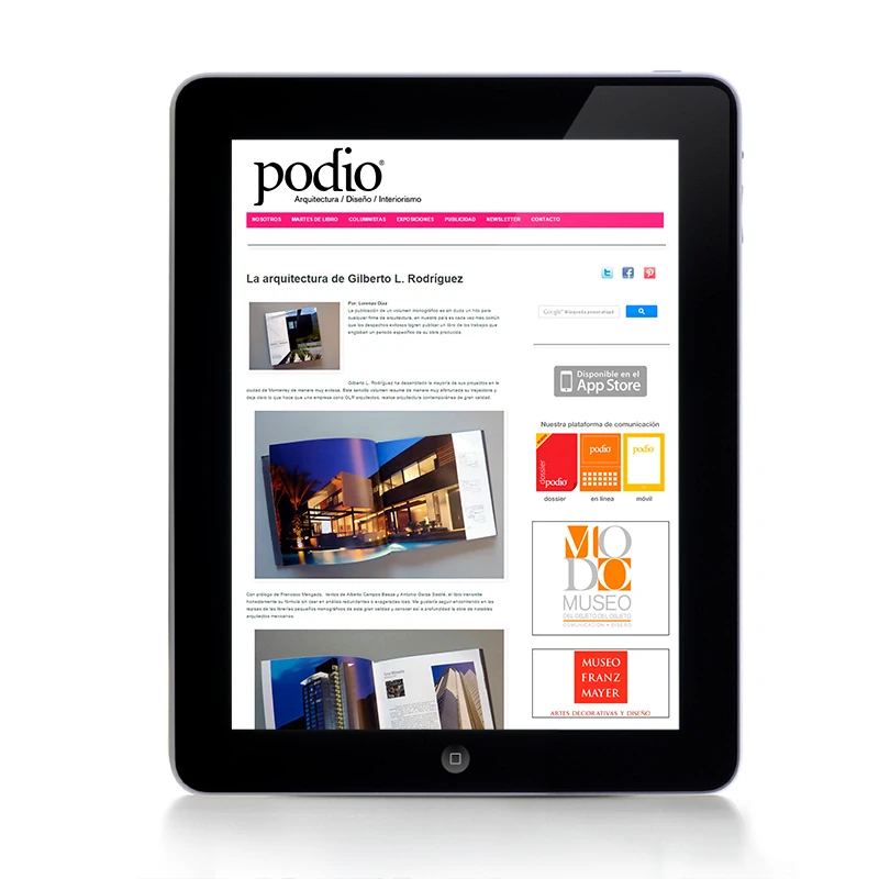 Podio, 2013 — coverage of GLR Arquitectos