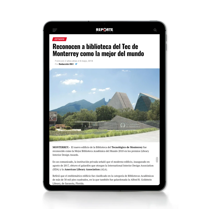 Reporte Nivel Uno, 2018 — coverage of GLR Arquitectos