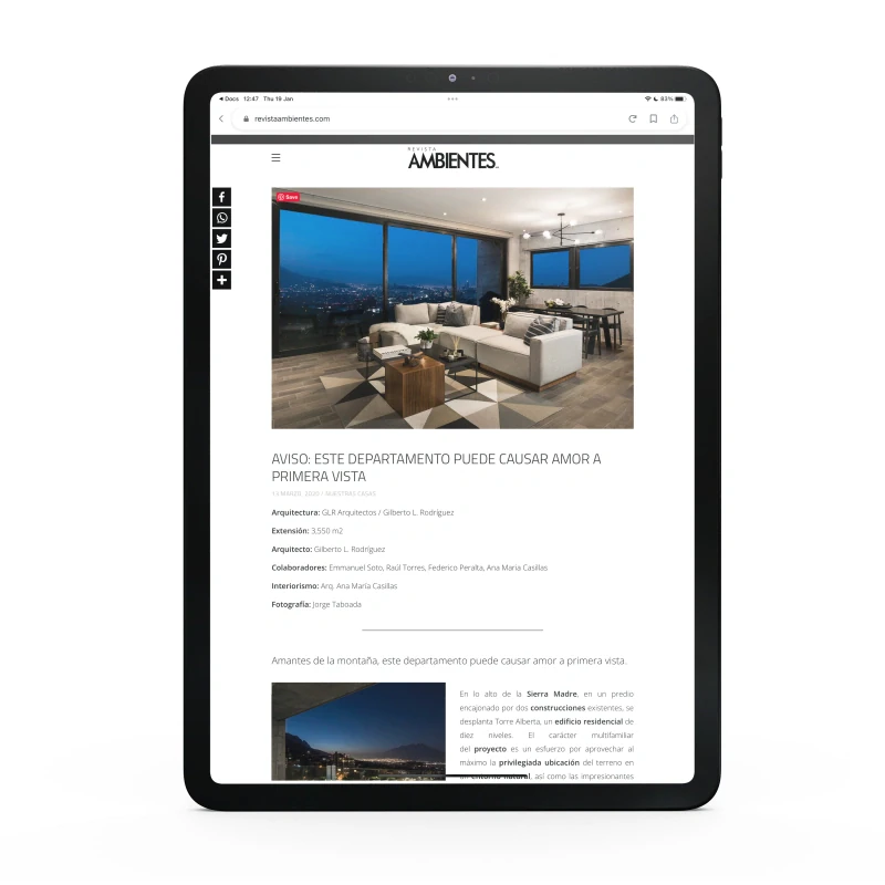 Ambientes, 2020 — coverage of GLR Arquitectos
